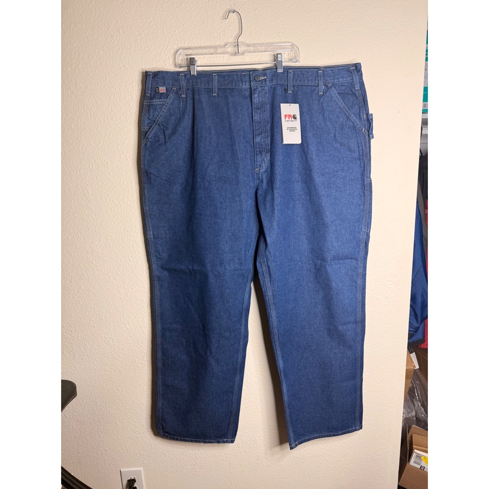 Carhartt FR Utility Jeans Mens Loose Fit BD0013-FRM 50x34 Blue Denim NWT